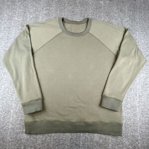 Patagonia Reversible Shearling Crew Pullover Sweatshirt Mens Sz L Olive Green